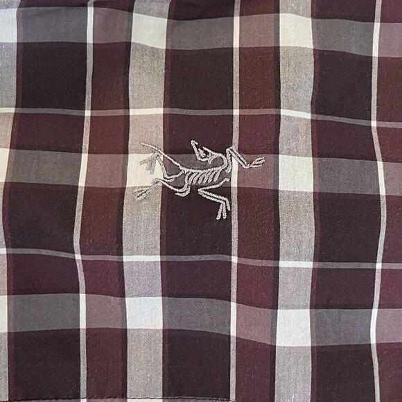 Arc'teryx Mens Size XL Brohm Plaid Cotton Short Sleeve Button Down Shirt Casual - Picture 7 of 12